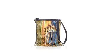 Sharif Leather Handpainted Fringe Crossbody [upl. by Polinski103]