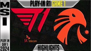 T1 vs EST Highlights Game 1  MSI 2024 PlayIns Round 1  T1 vs Estral Esports G1 [upl. by Liza218]