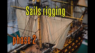 HMS Victory  part 85 Sails Rigging phase 2 [upl. by Loria187]