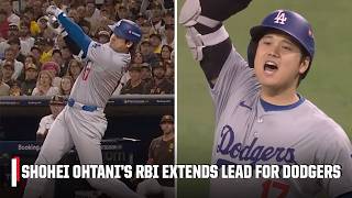 SHOHEI OHTANI GETS THE MOMENTUM GOING FOR THE DODGERS 🔥 RBI to extend the lead in Game 4  ESPN MLB [upl. by Yona]