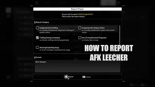 How to report AFK Leecher in the First Descendant [upl. by Vasily]