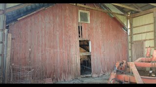 Abandoned Farm Barn Full of Forgotten Treasures Exploring Old Machinery and Hidden Foundations [upl. by Ollecram]