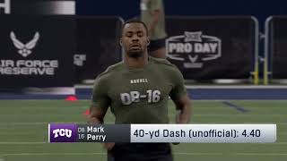 Big 12 Pro Day RBs amp DBs 40Yard Dash [upl. by Rourke936]