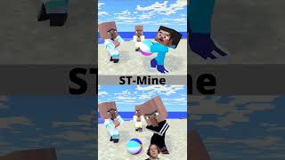 Baby Steve vs Bad Villager Beach Story shorts minecraft animation [upl. by Neiviv]