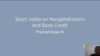 Short notes on Recapitalization and Bank Credit [upl. by Lorenzo]