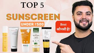 Top 5 Sunscreen Under ₹500 To Remove Pigmentation amp Sun Tan [upl. by Chainey744]