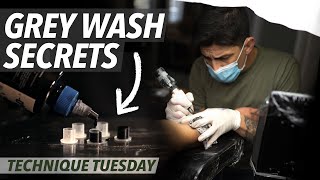 Grey Wash Secrets for Black amp Grey Tattooing  Technique Tuesday [upl. by Arahd]