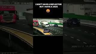 GOING ON THE ROAD WITHOUT A REFLECTOR automobile crash news edit trending funny [upl. by Kcirneh739]