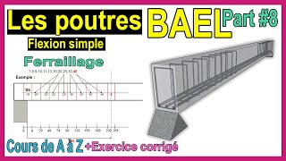 Ferraillage des Poutres en flexion simple  BAEL Partie 8 [upl. by Ikik]