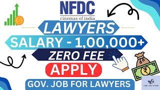 Government job for lawyers  NFDC LEGAL MANAGER VACANCY 2024  LEGAL JOB VACANCY 2024  LAW VACANCY [upl. by Llevrac]