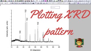 How to plot XRay Diffraction pattern diffractogram in Origin Pro Tutorial [upl. by Itra]