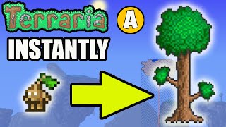 Terraria how to INSTANTLY GROW TREE  Terraria how to get Fertilizer [upl. by Egor412]