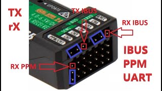 How to SETUP FlySky FSiA6B with flight controller FC Protocol IBUS y PPM Telemetry TX RX UART [upl. by Kelleher]