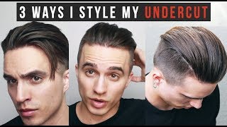 3 Different Ways I Style My Undercut  Hair Length Update 11918 [upl. by Nodababus]