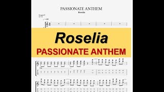 【TAB】Roselia  PASSIONATE ANTHEM Ys Guitars cover  guitar tab [upl. by Avitzur]