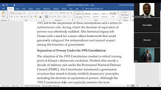 LLB CONSTITUTIONAL LAW  SEPERATION OF POWERS IN GHANA  part 2 [upl. by Edals]