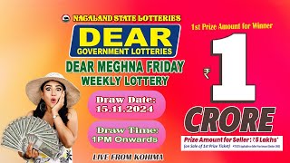 LOTTERY SAMBAD DEAR 1 PM 15112024 NAGALAND LOTTERY LIVE DEAR LOTTERY LIVE LOTTERY SAMBAD [upl. by Castara]