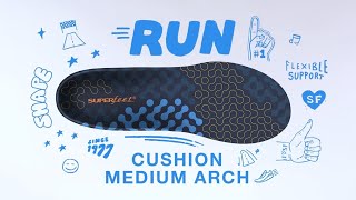 Superfeet® Run Cushion Medium Arch Insoles [upl. by Forras]