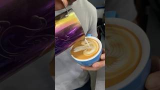 How to make basics latte art 🌿🌿shorts [upl. by Nylirret219]