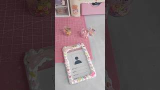 decoden frame id card with clay cream 🎀 decoration decoden claycreativeideas frameideas [upl. by Entirb]