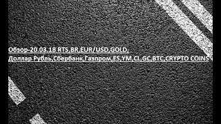 Обзор200318 RTSBREURUSDGOLD Доллар РубльСбербанкГазпромESYMCLGCBTCCRYPTO COINS [upl. by Amilb]