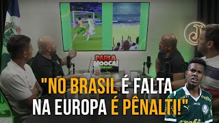 A DIFERENÇA DA ARBITRAGEM BRASILEIRA E EUROPEIA COMPARE OS LANCES LÁ DÃO PREFERÊNCIA PRO GOL [upl. by Eenad956]