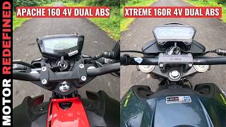 2024 Hero Xtreme 160R 4V Dual ABS Vs TVS Apache RTR 160 4V Dual ABS Ride Comparison [upl. by Wystand]