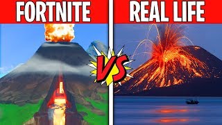 FORTNITE VOLCANO ERUPTION IN REAL LIFE Fortnite vs Real Life [upl. by Dimitris]