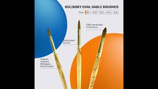 Medicool Kolinsky Oval Sable Brushes [upl. by Blake]