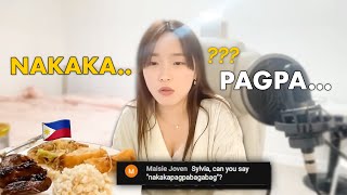 Koreans Filipino Mukbang amp Tongue Twister in Live Streaming😂 [upl. by Teryl]