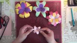 Tuto scrap  Création fleurs en papier  part 1 [upl. by Mireielle709]