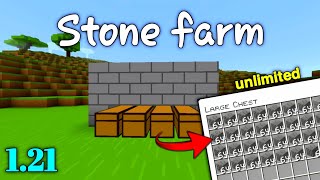 MINECRAFT best unlimited stone farm 121 [upl. by Sherer234]