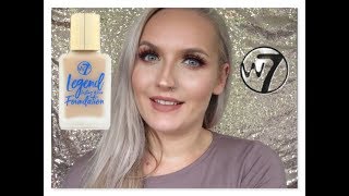 W7 LEGEND LASTING WEAR FOUNDATION ♡ FIRST IMPRESSION AND REVIEW  SAMMY BLUNDERFIELD [upl. by Melda]