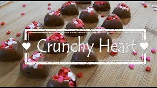 Crunchy Chocolate Heart  Valentines dessert recipe  Recette pour la SaintValentin [upl. by Micky49]