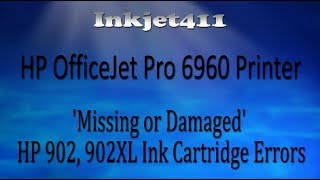 HP OfficeJet Pro 6960 Printer Errors HP 902 Ink Cartridges [upl. by Trisa]