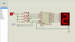 BCD to 7segment circuit Proteus Simulation [upl. by Maxfield478]