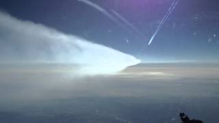 Flying through contrails cockpit view FL380 [upl. by Carry]