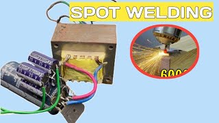 Creative work spot welding machine with multiple capacitor  how to make [upl. by Genia95]