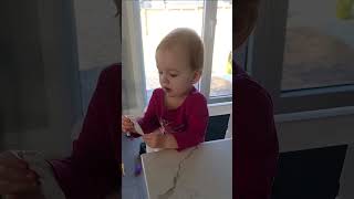 Baby Milas Adorable Reaction to Ketchup Delight Cute Video [upl. by Aiset]