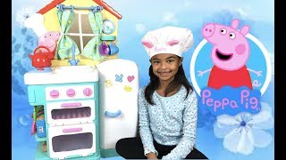 Peppa Pigs Little Kitchen Walmart Grocery Basket Unboxing  Toys Academy [upl. by Ecnatsnoc]