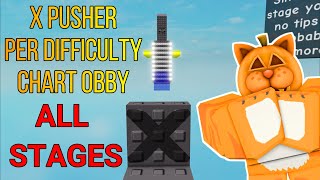 X Pusher Per Difficulty Chart Obby All Stages 116 [upl. by Lorrayne]