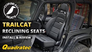 Corbeau Trailcat Front Reclining Seats with Seat Heaters Review amp Install for Jeep Wrangler TJ [upl. by Rubens]