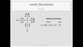 Lewis Structures H2SO4 [upl. by Fidelas]