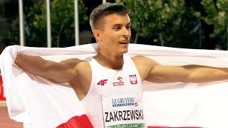 Marek ZAKRZEWSKI mistrzem Europy juniorów na 100M REKORD POLSKI U20 [upl. by Aticnemrac]