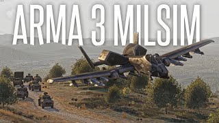 2035 A10 WARTHOG CONVOY AIR SUPPORT  ArmA 3 Milsim Operation [upl. by Anaitsirc61]