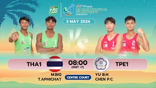 THA 1  TPE Pool A  Men Asian U19 Beach Volleyball 2024 [upl. by Aiykan]