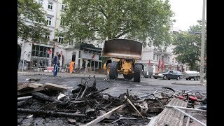 Bilder der Verwüstung Die Schanze am morgen nach den G20Krawallen [upl. by Yeliab]