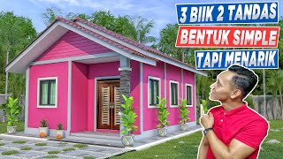 Design Rumah Banglo Simple  3 bilik 2 bilik air 20x31 Feet [upl. by Inalaek134]