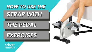 How to Attach the Black Strap from the Pedal Exerciser to a Chair [upl. by Asirralc]