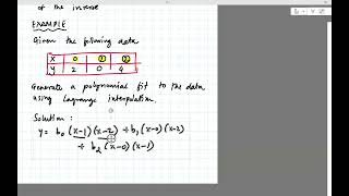 Numerics Lec07c Lagrange Interpolation exact fit Fall 2024 [upl. by Lezirg]